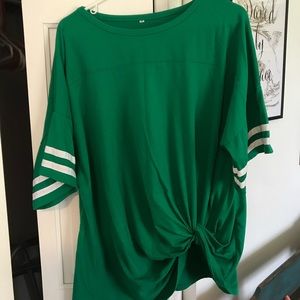 Oversized Baseball Tee with knot